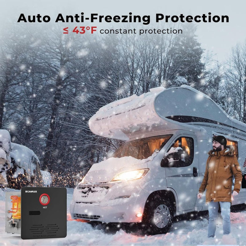 Load image into Gallery viewer, Camplux Elite 65,000 BTU RV Tankless Water Heater 2.64 GPM-Black
