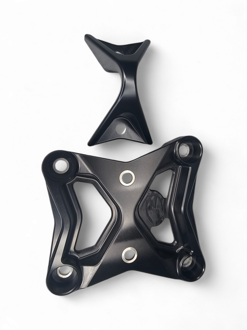 Load image into Gallery viewer, 2017 to current Can Am X3 Maverick 6 bolt EOD XL Radius Rod Plate with Tow Hook Black
