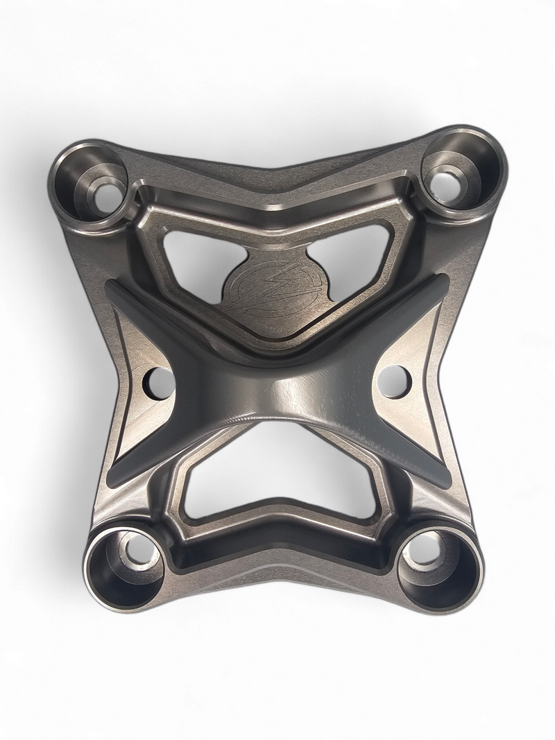 Load image into Gallery viewer, 2017 to current Can Am X3 Maverick 6 bolt EOD XL Radius Rod Plate with Tow Hook Gun Metal
