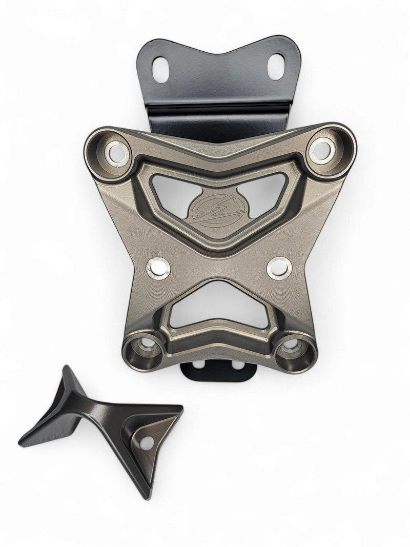Load image into Gallery viewer, 2022 to Current Can Am X3 10 Bolt Radius Rod Plate with Pull Hook (Gun Metal)
