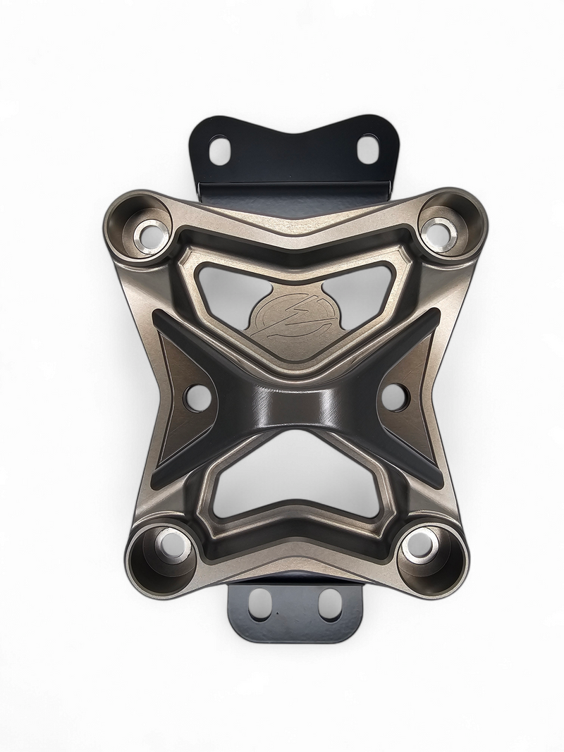 Load image into Gallery viewer, 2022 to Current Can Am X3 10 Bolt Radius Rod Plate with Pull Hook (Gun Metal)
