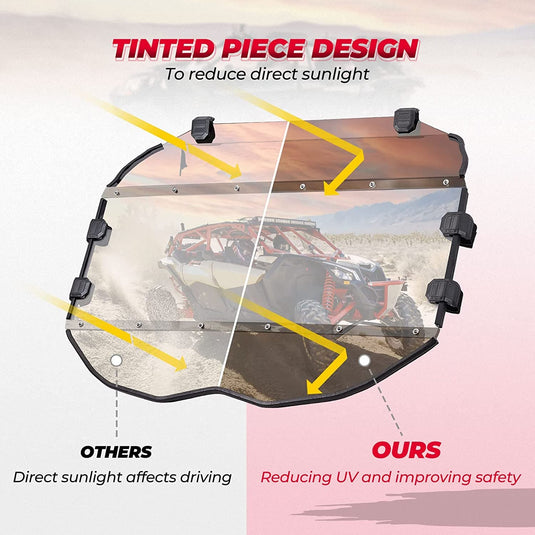 Tinted Full Windshield for Can Am Maverick X3/ MAX