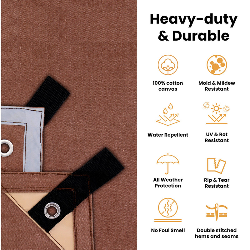 Load image into Gallery viewer, 18 oz. 100% Cotton Canvas Tarp
