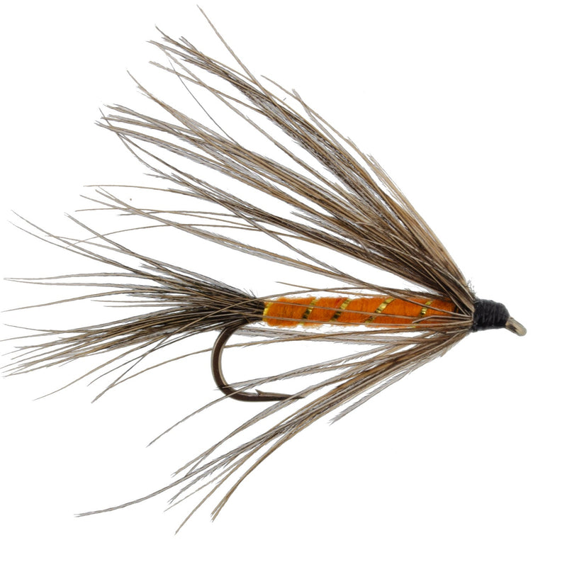 Load image into Gallery viewer, Carey Special Soft Hackle Grouse and Orange Wet Fly - 12 Flies Hook Size 10
