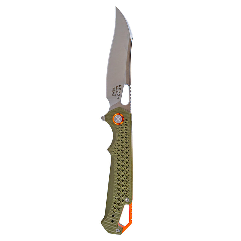 Load image into Gallery viewer, MUCTAC Ceros - Folding EDC | D2 Steel | OD Green G10 Handle | Liner Lock Design
