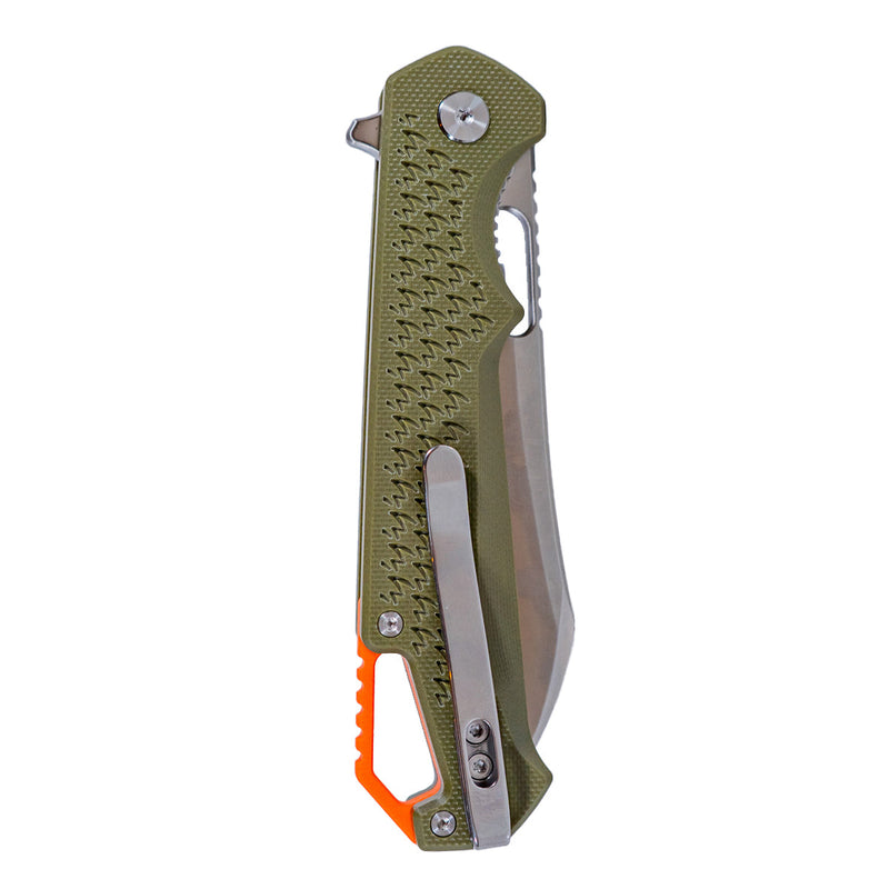 Load image into Gallery viewer, MUCTAC Ceros Folding Knife D2 Steel 3.8&quot; Blade OD Green G10 Liner Lock EDC
