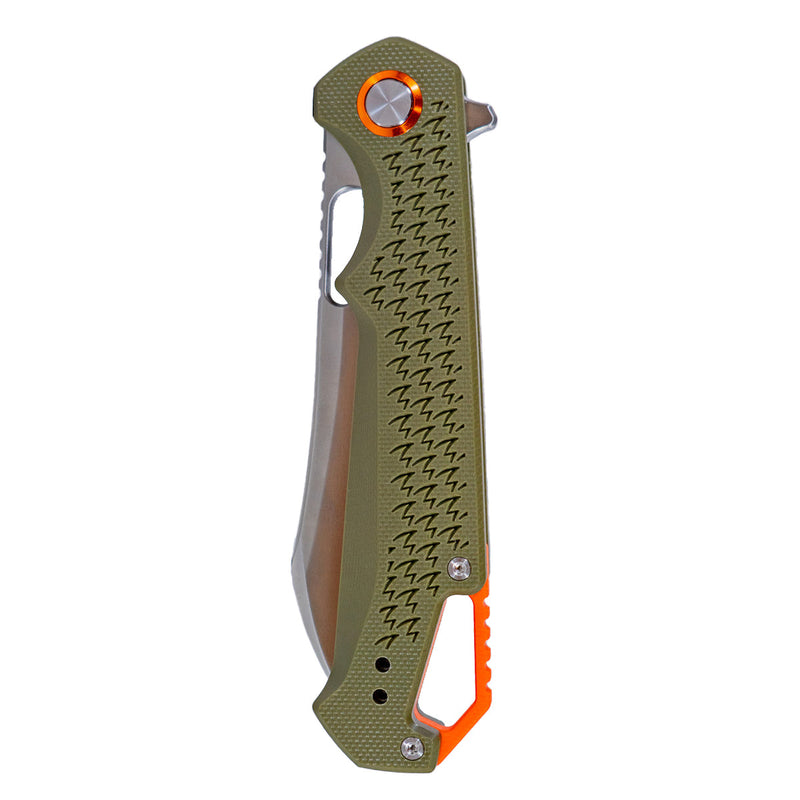Load image into Gallery viewer, MUCTAC Ceros Folding Knife D2 Steel 3.8&quot; Blade OD Green G10 Liner Lock EDC
