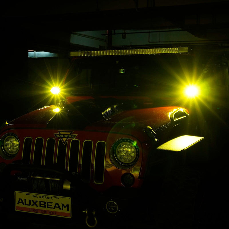 Load image into Gallery viewer, C4 Series | 4 Inch 100W Spot Round LED Pods Amber LED Driving Lights
