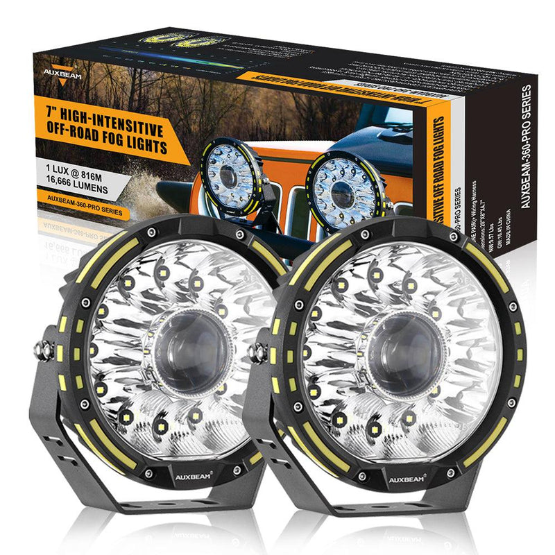 Load image into Gallery viewer, 360 PRO Series 7 INCH/9 INCH 360-PRO Series Offroad LED Driving Lights+Amber/Black Covers(Optional)
