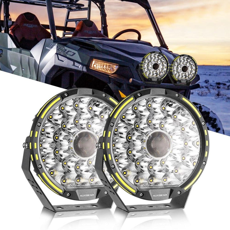Load image into Gallery viewer, (2pcs/set) 9 INCH 270W 37776LM 360-PRO Series LED Driving Lights+Amber/Black Covers(Optional) for ATV UTV SIDE BY SIDE 4X4
