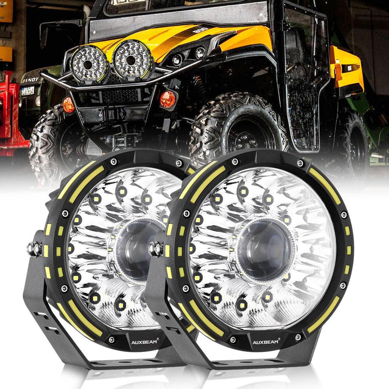 Load image into Gallery viewer, (2pcs/set) 7 Inch 230W 33332LM 360-PRO Series LED Driving Lights+Amber/Black Covers(Optional) for ATV UTV SIDE BY SIDE 4X4
