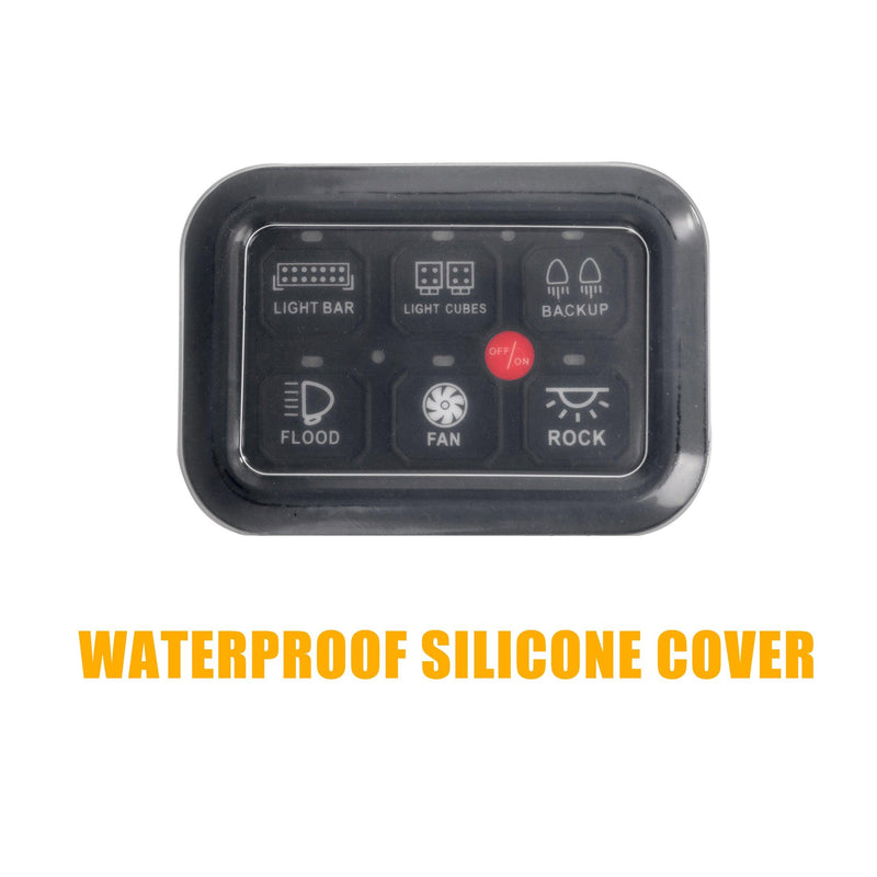 Load image into Gallery viewer, BC60 6 Gang LED Switch Panel, Off Road Light Controller (Blue)
