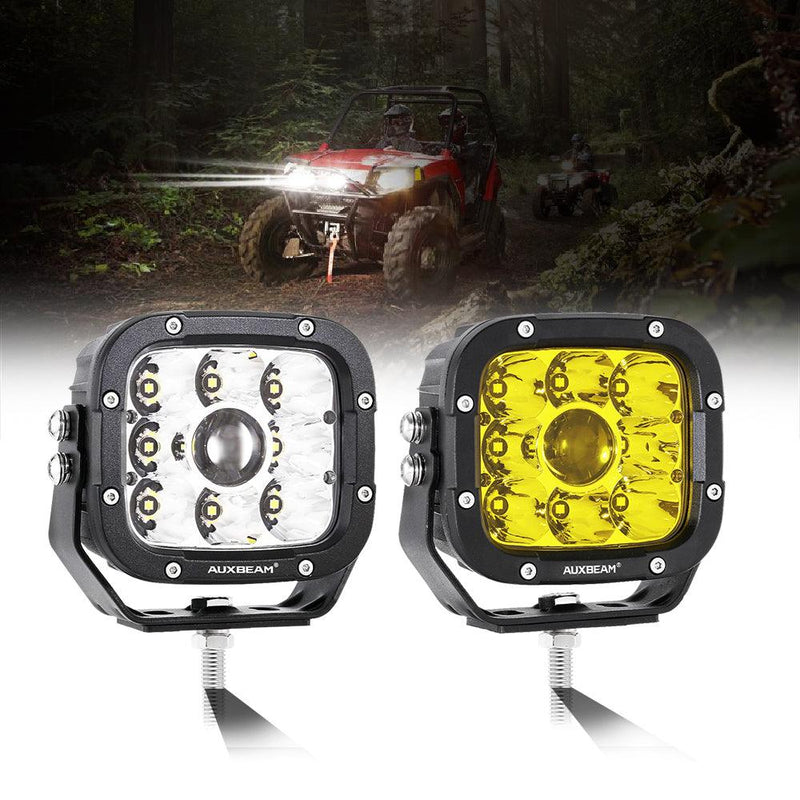 Load image into Gallery viewer, 5 Inch 110W White/Amber LED Driving Lights Pods Light for ATV UTV SIDE BY SIDE 4X4
