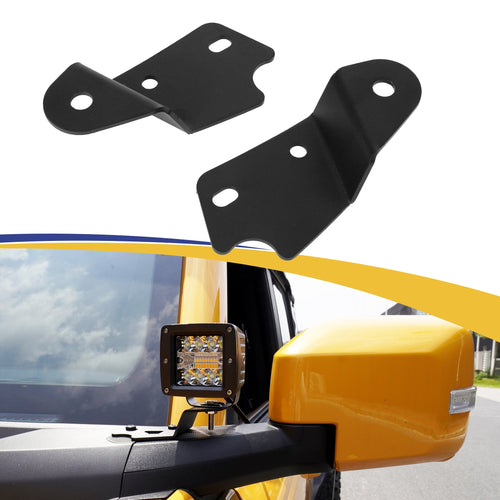 2pcs A-Pillar Light Lower Windshield Hinge Mounting Brackets For Ford Bronco 2/4 Door 2021 2022