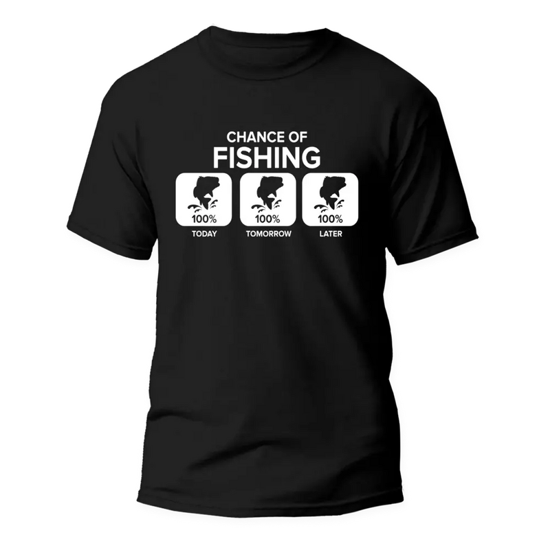 Load image into Gallery viewer, Chance of Fishing Man T-Shirt
