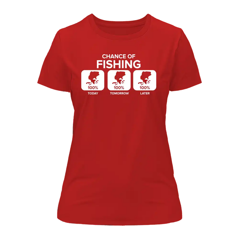 Load image into Gallery viewer, Chance of Fishing T-Shirt for Women
