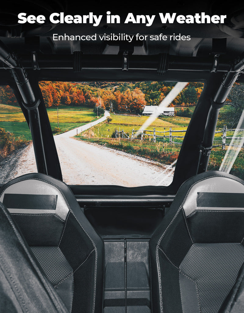 Load image into Gallery viewer, 2 in 1 UTV Rear Soft Windshield with Cargo Bed Cover for Polaris RZR XP 1000/4 2014-2023
