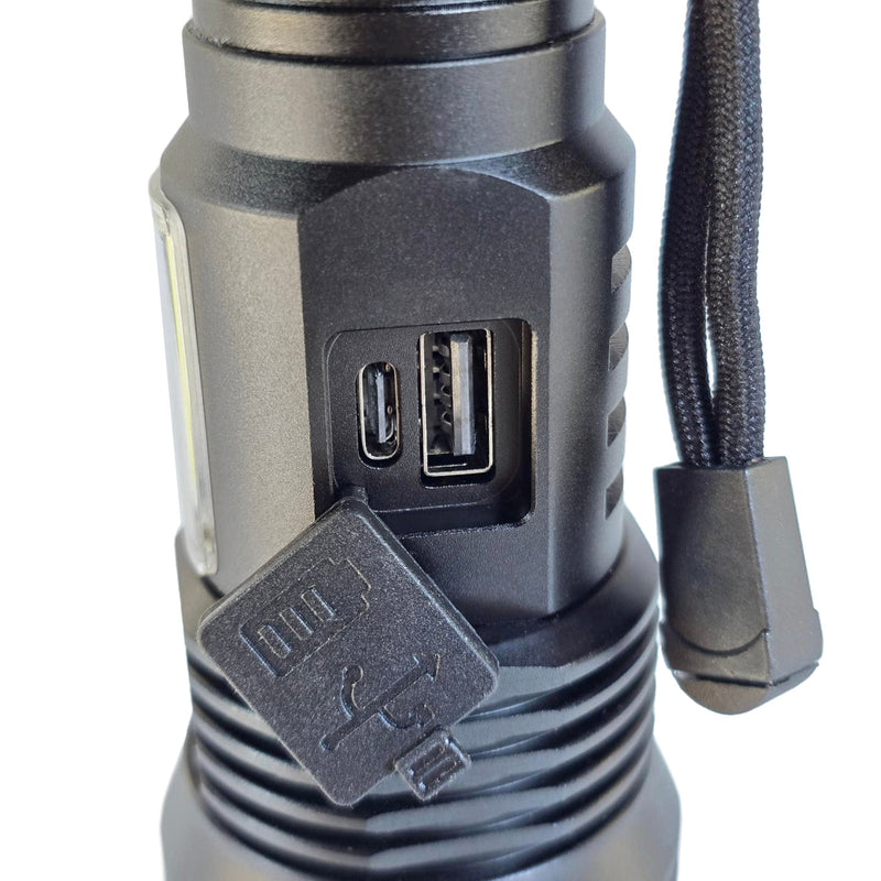 Load image into Gallery viewer, Muctac CHARGE Flashlight, 5000+ LMS, Zoomable, LED, USB, IP65, Aluminum Alloy
