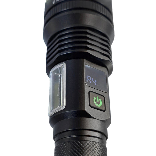 Muctac CHARGE Flashlight, 5000+ LMS, Zoomable, LED, USB, IP65, Aluminum Alloy