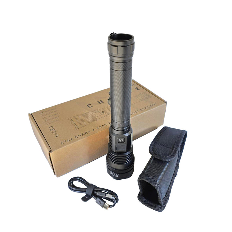 Load image into Gallery viewer, Muctac CHARGE Flashlight, 5000+ LMS, Zoomable, LED, USB, IP65, Aluminum Alloy
