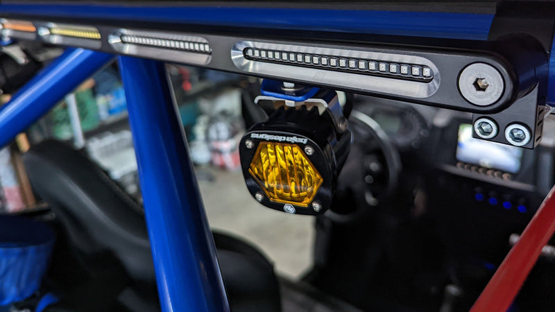 Load image into Gallery viewer, litt industries led chase bar rear facing light bar for utv rzr can am truck or overlander with 1.75" roll bar clamps
