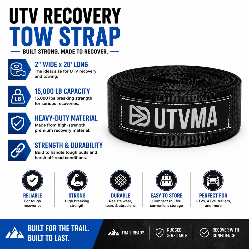 Load image into Gallery viewer, UTV Recovery Tow Strap
