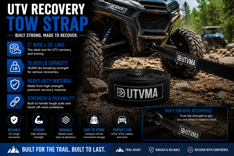 Load image into Gallery viewer, UTV Recovery Tow Strap
