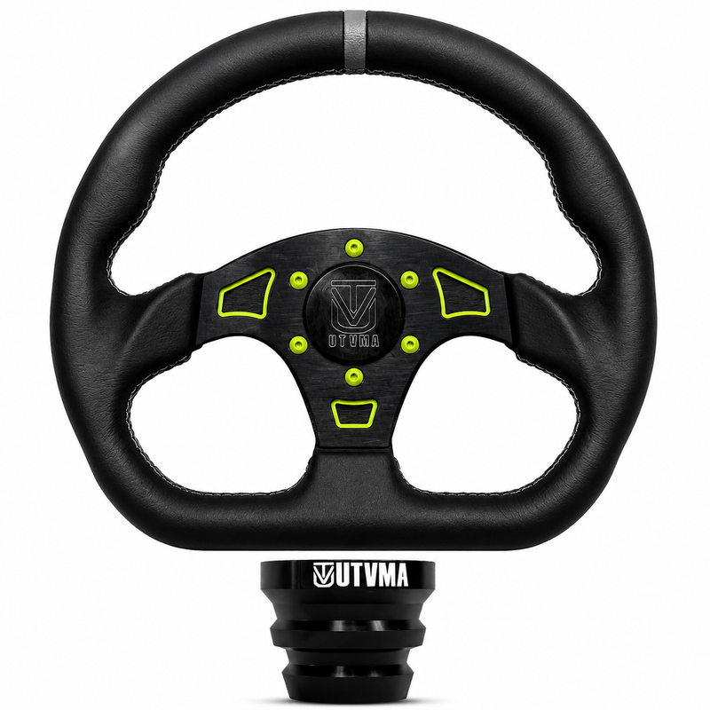 Load image into Gallery viewer, UTVMA DriftX Leather Steering Wheel With Hub
