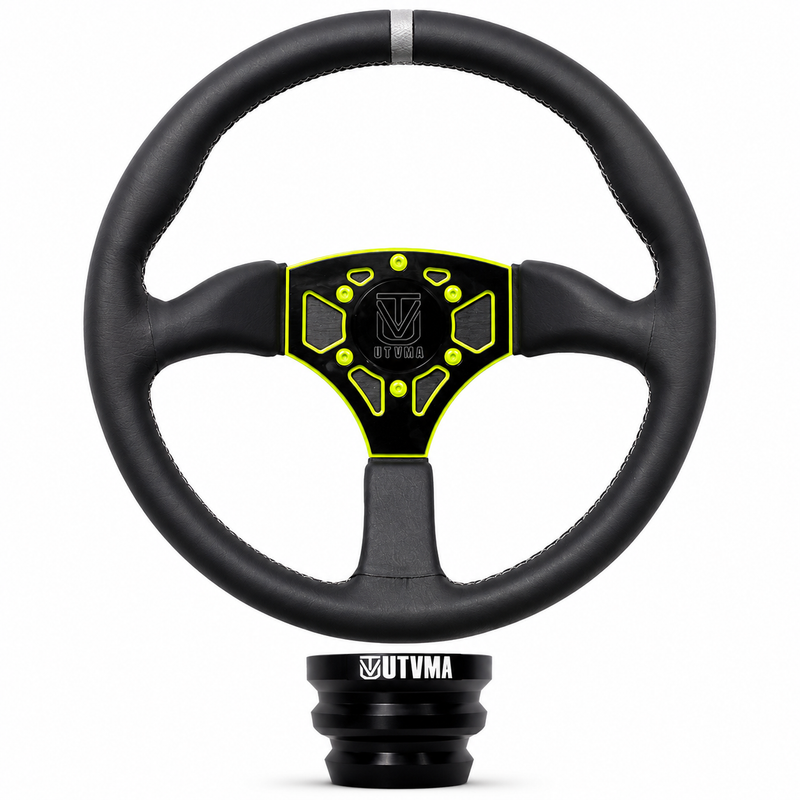 Load image into Gallery viewer, UTVMA Octane Leather Steering Wheel With Hub
