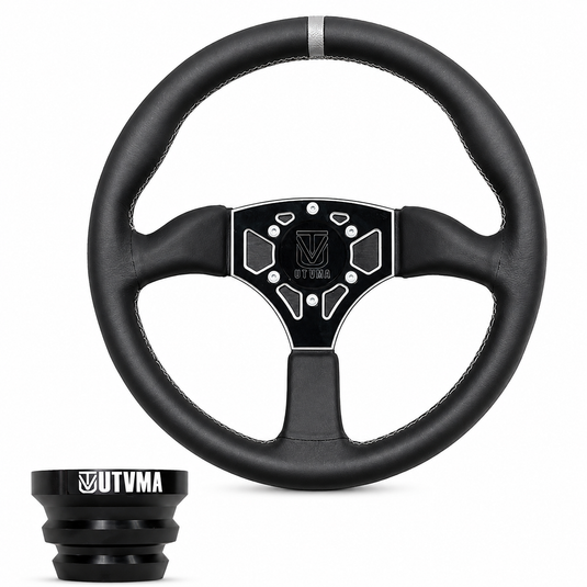 UTVMA Octane Leather Steering Wheel With Hub