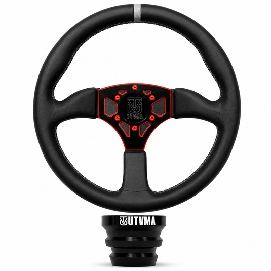 UTVMA Octane Leather Steering Wheel With Hub