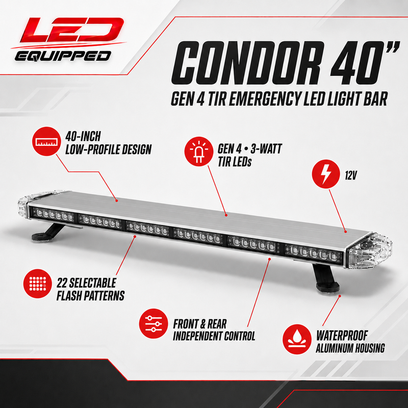 Load image into Gallery viewer, Condor Emergency LED Light bar 40in
