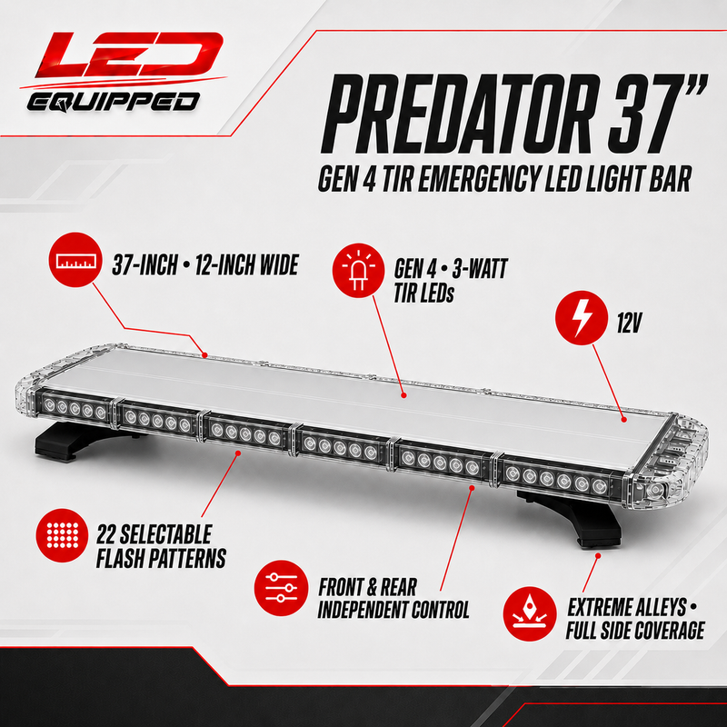 Load image into Gallery viewer, Predator Emergency LED Light Bar 37 in
