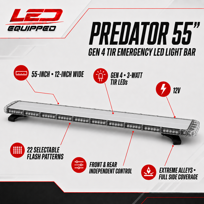 Load image into Gallery viewer, Predator Emergency LED Light Bar 55 in
