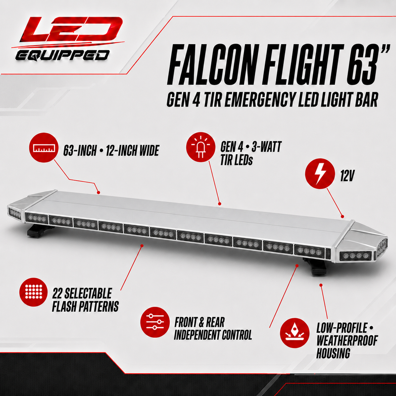 Load image into Gallery viewer, Falcon Flight Emergency LED Light Bar 63 in
