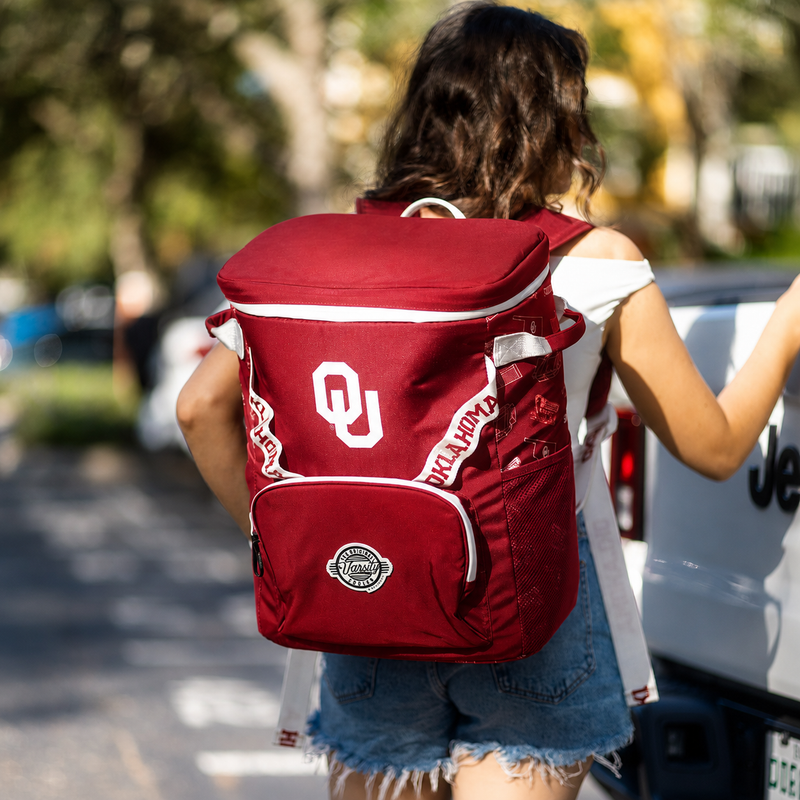 Load image into Gallery viewer, University of Oklahoma Backpack Cooler
