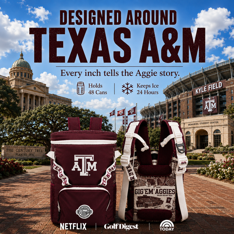 Load image into Gallery viewer, Texas A&amp;M University Backpack Cooler
