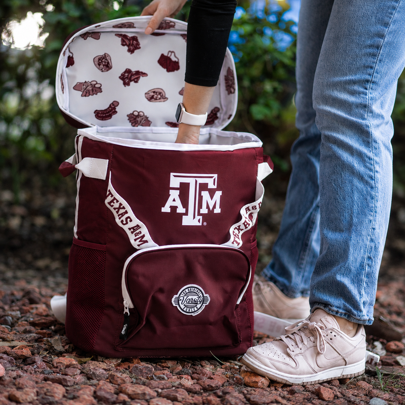 Load image into Gallery viewer, Texas A&amp;M University Backpack Cooler
