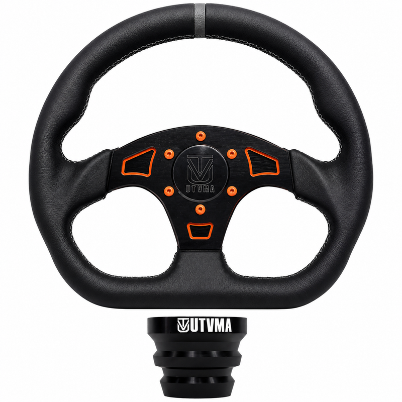 Load image into Gallery viewer, UTVMA DriftX Leather Steering Wheel With Hub
