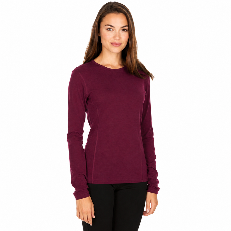 Load image into Gallery viewer, Lightweight Women's Wool Crew Top - 100% Merino Wool
