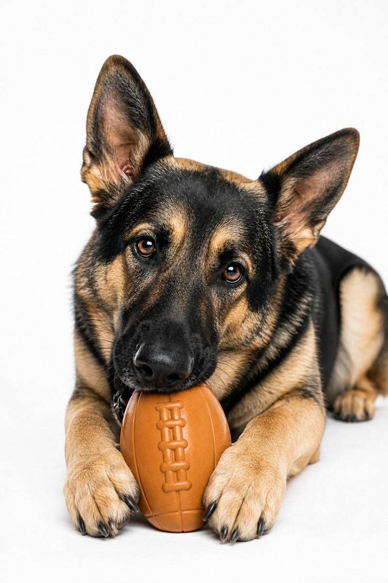 Load image into Gallery viewer, Football Dog Chew Toy &amp; Treat Dispenser - USA Made | SodaPup
