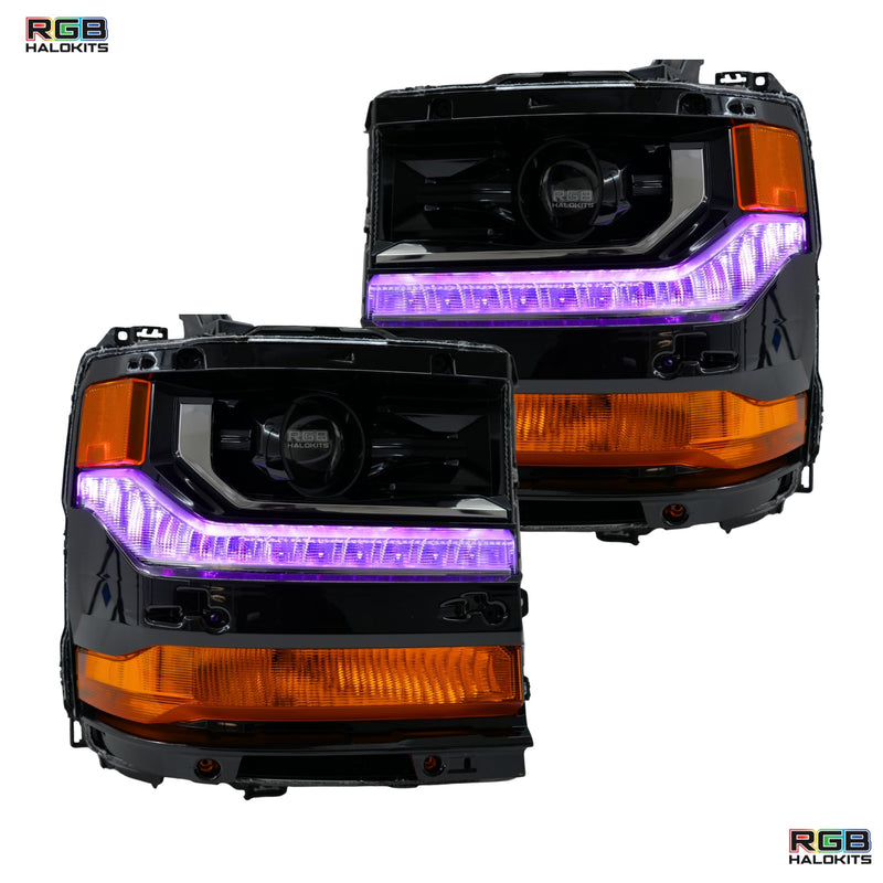 Load image into Gallery viewer, Chevrolet Silverado Multicolor Flow Series DRL Boards (2016-2018)
