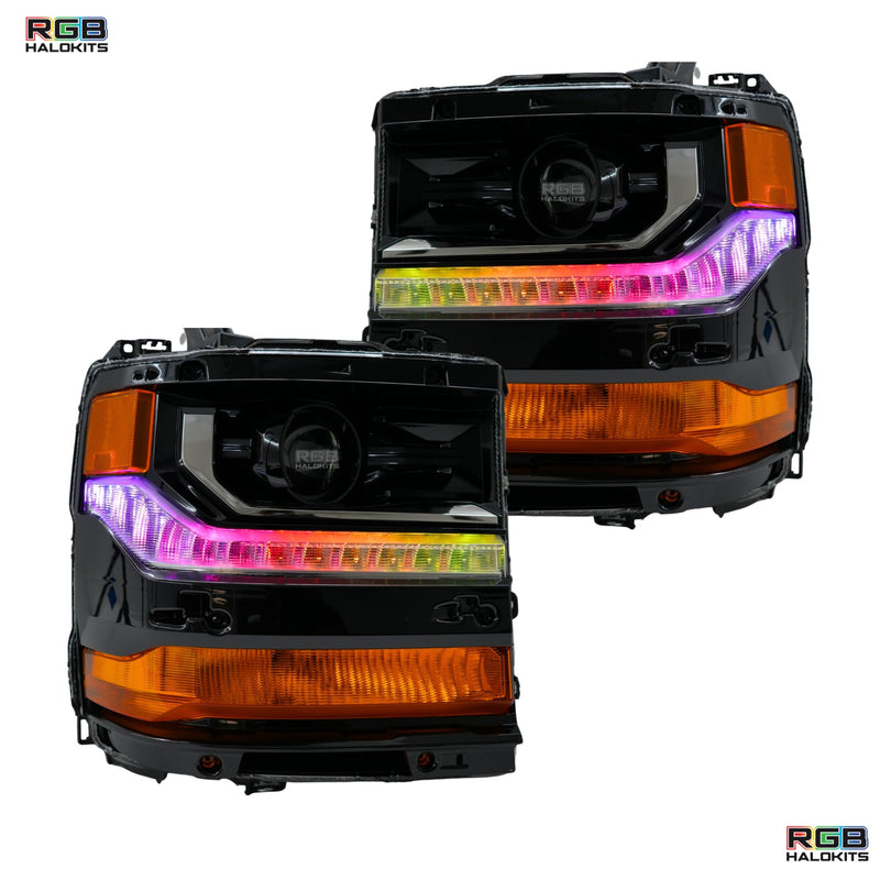 Load image into Gallery viewer, Chevrolet Silverado Multicolor Flow Series DRL Boards (2016-2018)
