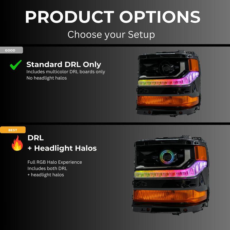 Load image into Gallery viewer, Chevrolet Silverado Multicolor Flow Series DRL Boards (2016-2018)
