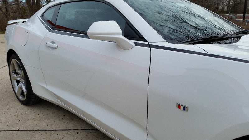 Load image into Gallery viewer, Side Body Line Stripe Decals for 2010-2021 Chevrolet Camaro (x2)
