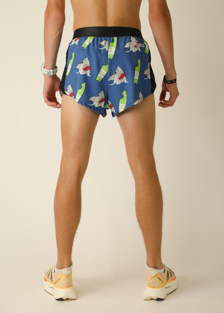 Load image into Gallery viewer, Men&#39;s Blue Sharks 2&quot; Half Split Shorts (XS, S, M, L, XL)

