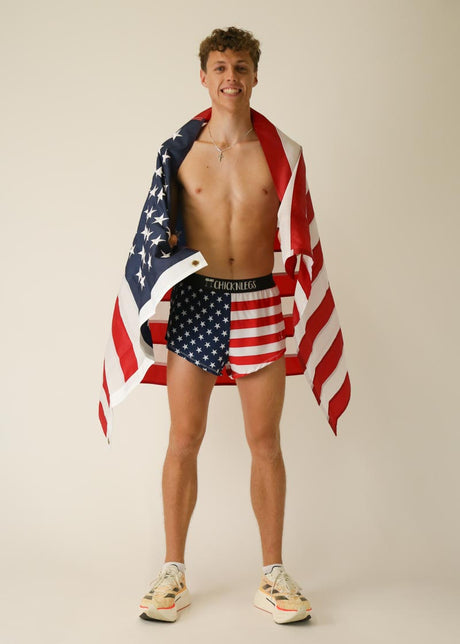 Men's USA 2" Half Split Shorts (XS, S, M, L, XL)