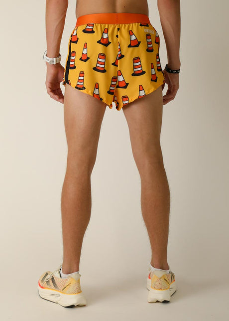 Load image into Gallery viewer, Men&#39;s Traffic Cones 2&quot; Half Split Shorts (XS, S, M, L, XL)
