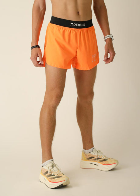 Load image into Gallery viewer, Men&#39;s Neon Orange 4&quot; Half Split Shorts
