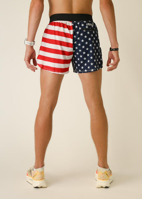 Load image into Gallery viewer, Men&#39;s USA 4&quot; Half Split Shorts XS S M L XL
